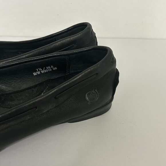 Born Black Leather Penny Loafers Slip On Shoes Flats W3310 - Picture 5 of 8